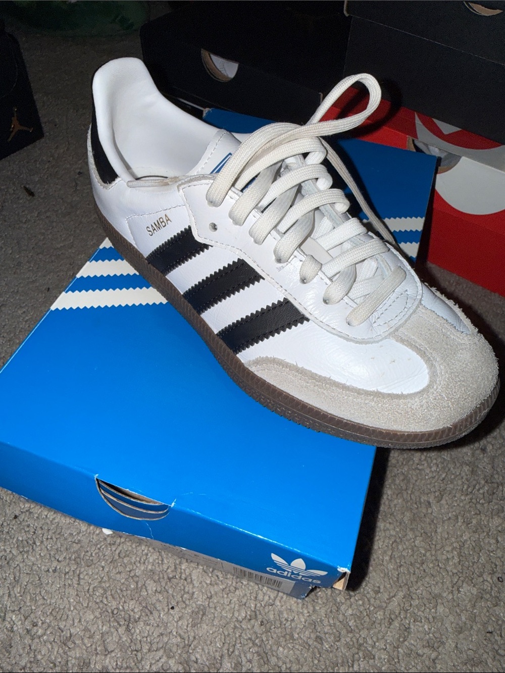 adidas Samba White Black and Gum Low-Top Sneaker